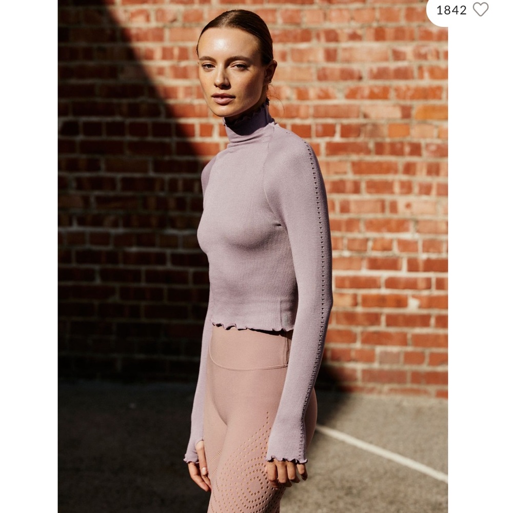 Free People Movement Purple Mock Neck Base Layer